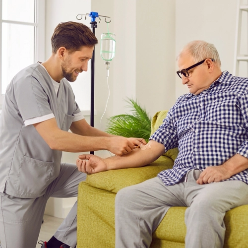 Injections, dressings, and clinical procedures at home